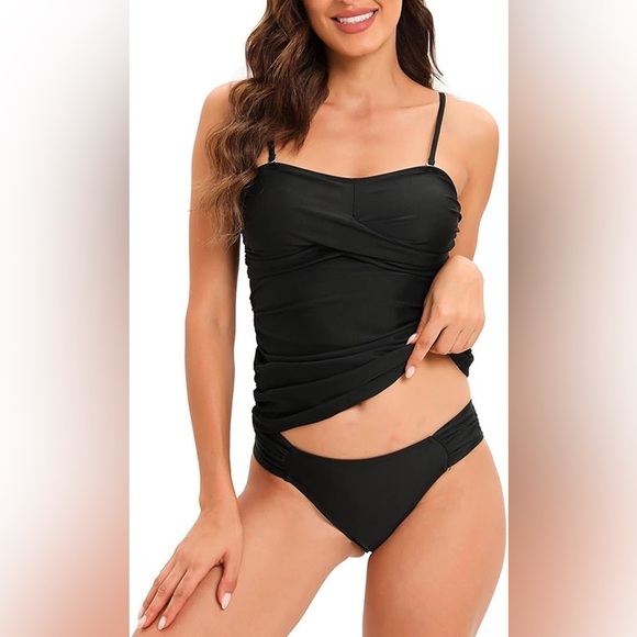 Women’s Tankini Tummy Control Top & Bottoms Swimsuit Size M - Picture 1 of 10